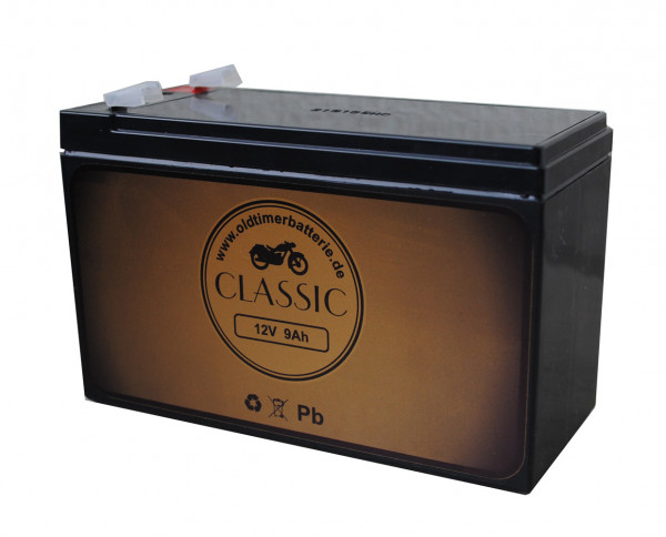 Oldtimerbatterie AGM Akku 12V 9Ah