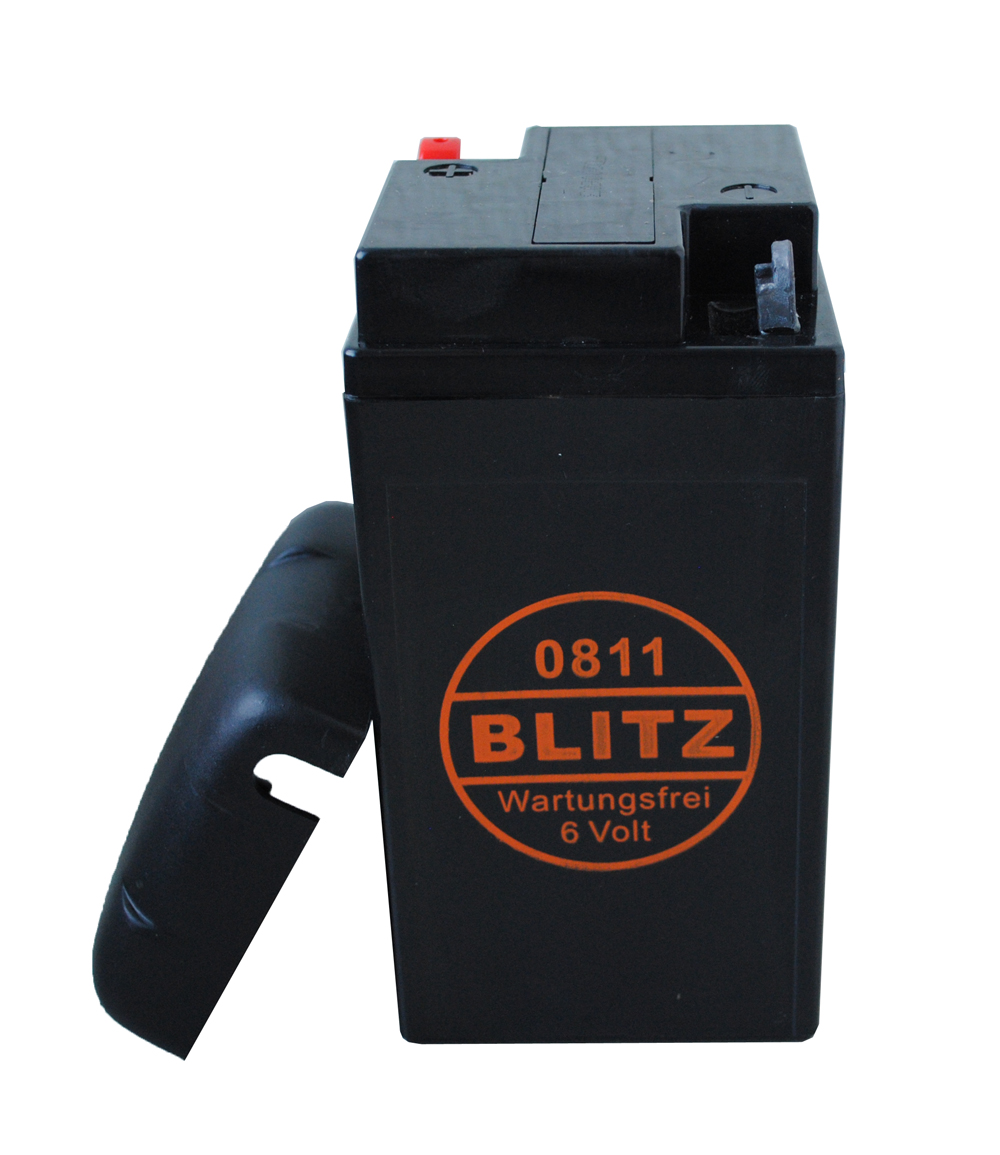 Batterie 6V 12Ah BLITZ 0811 (Gel - wartungsfrei) mit Deckel